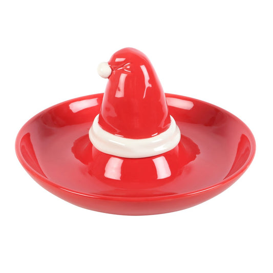 Red Santa Hat Chip and Dip Serving Dish